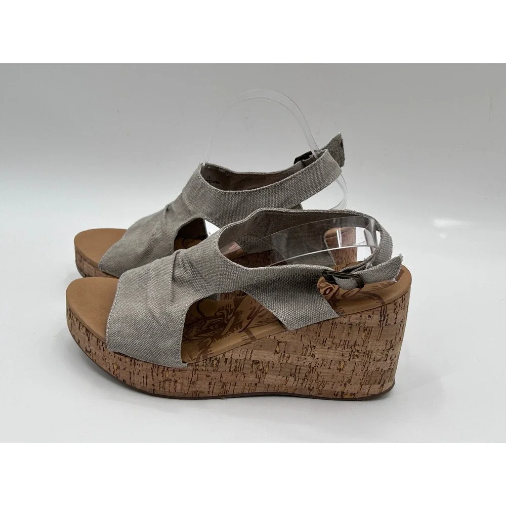 Blowfish Malibu Bliss Wedge Sandals Size 11 Canvas NWOT Cork Platform Boho Chic